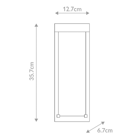 Mała latarnia naścienna Kabo - Teksturowana czerń (QN-KABO-S-BK) - Quintiesse