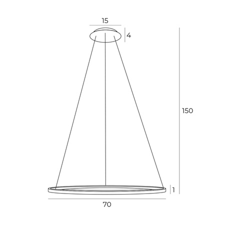 MAXLIGHT P0494 LAMPA WISZĄCA QUEEN Ø 70 cm ZŁOTO SZCZOTKOWANE