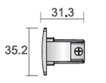 Zakończenie szynoprzewodu (biały) (8110) - Shilo