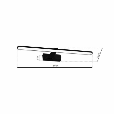 Kinkiet SPLASH BLACK 60cm 12W LED (ML5616) - Milagro