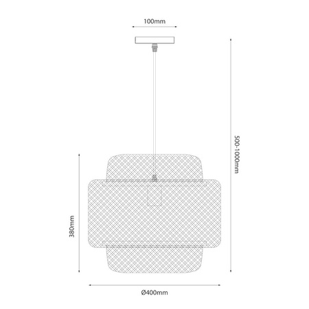 Lampa wisząca w stylu boho HESTIA 1xE27 (ML1809) - Milagro