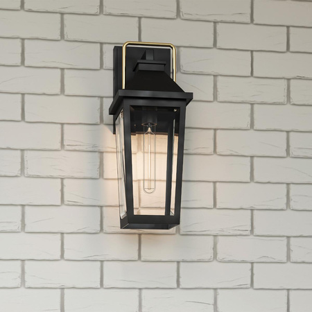 Średnia latarnia naścienna Buckley - 1 źródło światła - Matowa czerń (QZ-BUCKLEY-M-MBK) - Elstead Lighting