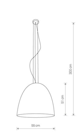 LAMPA WISZĄCA, ŻYRANDOL EGG WHITE | BIAŁY L (9023) - Nowodvorski - żyrandol