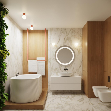 Kinkiet HALO brzoskwiniowy IP44 (SL.1752) - Sollux Lighting