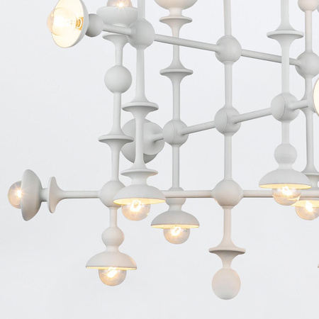 Żyrandol Cadence - 18 źródeł światła - Antyczna biel (QN-CADENCE18-WHT) - Quintiesse