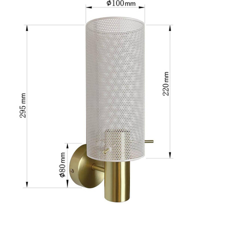 Kinkiet Tirana 1xE27 biały (LP-945/1W WH) - Light Prestige