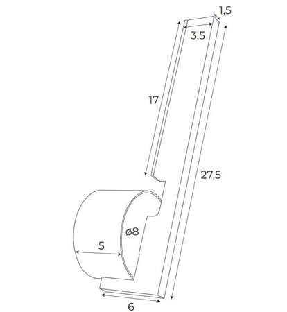 MAXLIGHT W0345 KINKIET MERANO I ZŁOTY