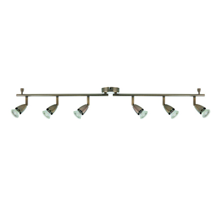 Lampa sufitowa Amalfi 6lt bar antique brass 35W (61001) - Saxby