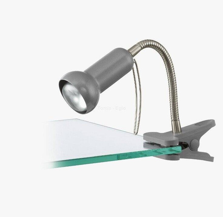 Lampa stołowa na klips FABIO srebrna (81265 - EGLO)