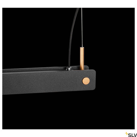 NOYA PD PHASE, wewnętrzna lampa wisząca LED, czarna, przełącznik CCT 2700/3000 K (1003530) - SLV