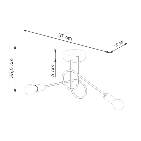 Żyrandol LOOP 2 biały (SL.1471) - Sollux Lighting