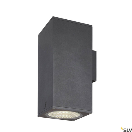 ENOLA SQUARE UP/DOWN L, lampa ścienna natynkowa LED outdoor, kolor antracytowy CCT 3000/4000K (1003438) - SLV