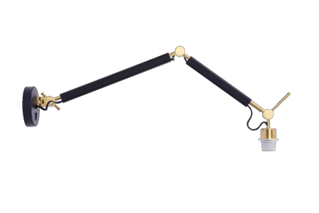 Oprawa ścienna ZYTA S WALL LAMPBODY BK/GO (AZ4190) - Azzardo