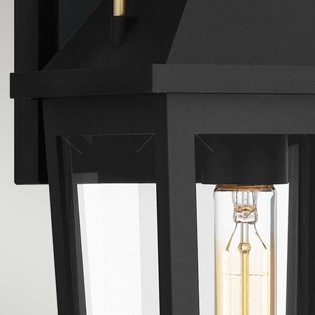 Średnia latarnia naścienna Buckley - 1 źródło światła - Matowa czerń (QZ-BUCKLEY-M-MBK) - Elstead Lighting