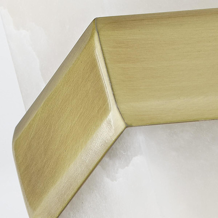 Alabastrowy kinkiet Valencia - 2 źródła światła - Vintage mosiądz (QN-VALENCIA-2WB-VBS-AR) - Quintiesse