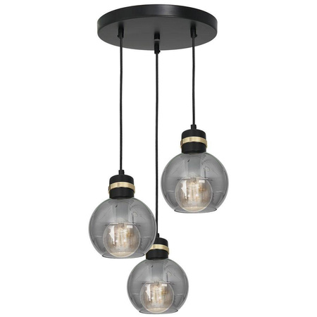 Lampa wisząca OMEGA BLACK / GOLD 3xE27 (MLP6533) - Milagro