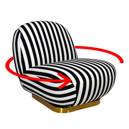 MaMaison fotel obrotowy AZURE biały / czarny (MM001501100350) - MaMaison