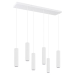 Lampa wisząca ze ściemniaczem Push Dimm/DALI2 IVAR 6L biała LED 4000K (TH.617) - Thoro Lighting