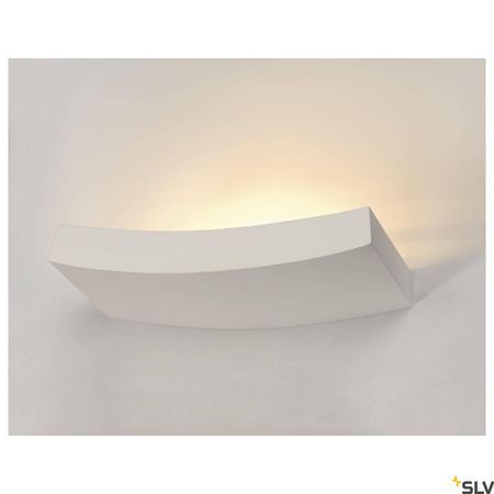 PLASTRA 102 CURVE, lampa ścienna, biały gips, QT-DE12, maks. 100 W (148012) - SLV