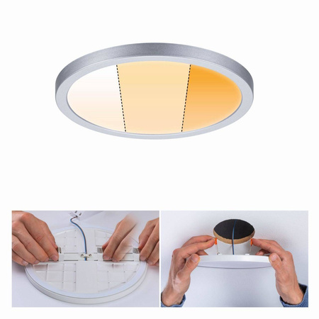 Plafoniera VariFit AREO LED DIM 13W 1200lm 2000-4000K okrągła 175mm IP44 230V chrom matowy / tworzywo sztuczne (PL92991) - PAULMANN