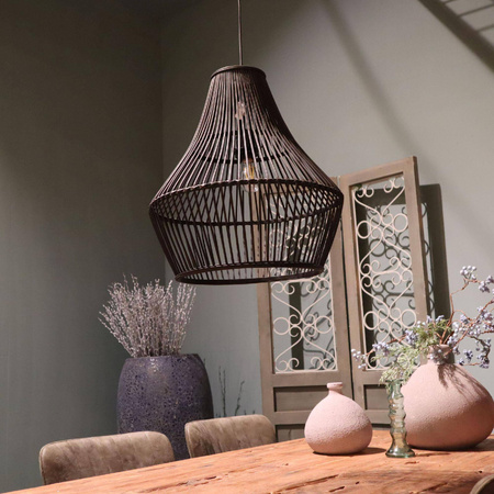 Lampa wisząca Boho bambusowa 46x46x150cm (55704-074) - DIJK
