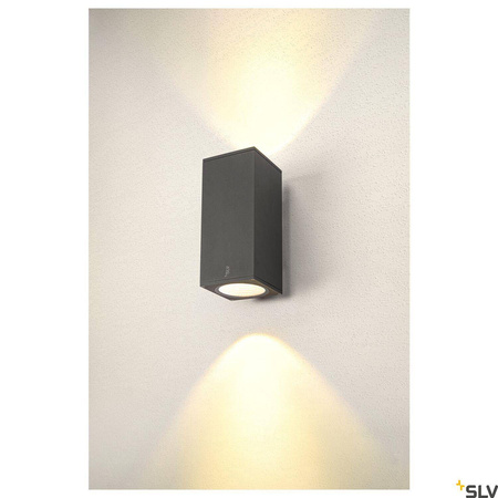 ENOLA SQUARE UP/DOWN L, lampa ścienna natynkowa LED outdoor, kolor antracytowy CCT 3000/4000K (1003438) - SLV
