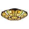 Lampa w stylu Tiffany - Plafon Reed Valiant brąz (QZ-REED-F-VB) - Elstead Lighting