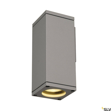 THEO WALL, lampa ścienna outdoor, QPAR51, kwadratowa, srebrnoszara, maks. 35W (229524) - SLV