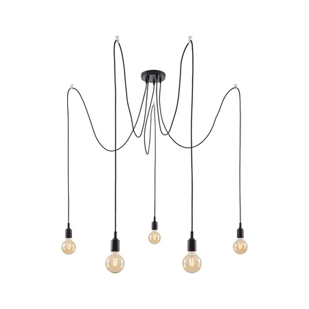 Neordic Ketil Lampa wisząca max .5x20W E27 Czarny 230V silikon/Metal (PL50389) - PAULMANN