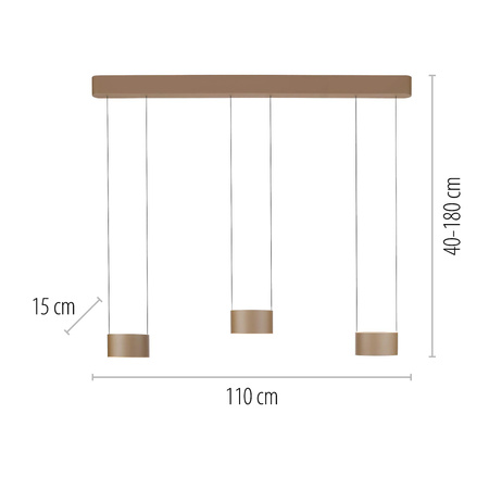 PURE CLIPSE LAMPA WISZĄCA BRĄZOWA (2473-97) - Paul Neuhaus