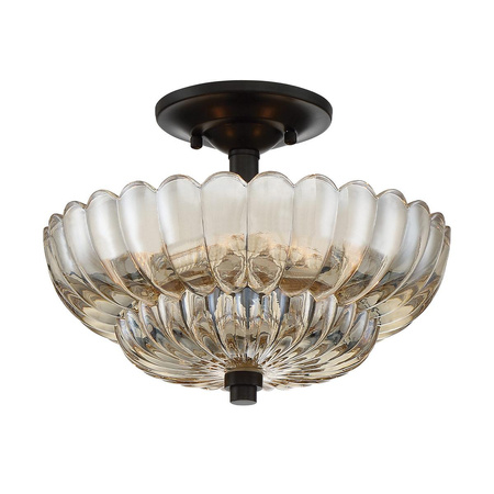 Półplafon Whitecap - 3 źródła światła - Kakaowy brąz (QZ-WHITECAP-SF-S) - Elstead Lighting