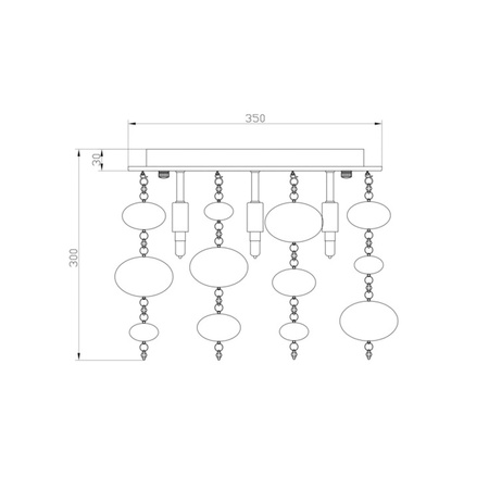 ELLI LAMPA SUFITOWA (RLX92175-5) - Zuma Line