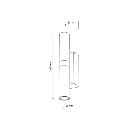 LAGOS BLACK KINKIET 2 (10184) - TK Lighting