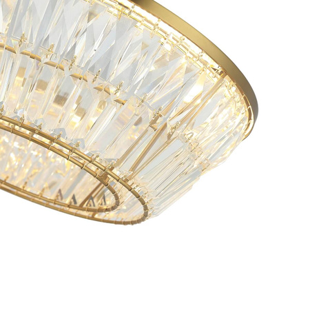 PENDANT LED LIGHT 27W 3000K METAL-CRYSTAL ANTIQUE BRASS (23045 Zambelis) - Zambelis