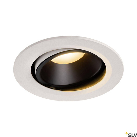 NUMINOS® MOVE DL L, wewnętrzna oprawa sufitowa wpuszczana LED, biała/czarna 2700 K 40° obrotowa i pochylana (1003640) - SLV