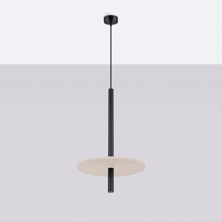 Lampa wisząca FELTRO 1 czarna/beżowa (SL.1879) - Sollux Lighting