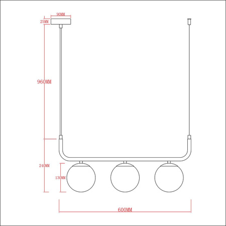 Lampa wisząca Alisa 3 złota/biała (LP-005/3L GD) - Light Prestige
