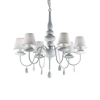 Żyrandol BLANCHE SP6 biały (035581) - Ideal Lux