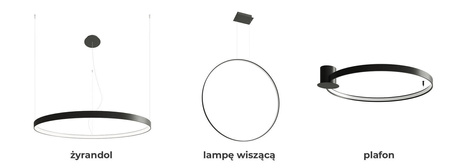Lampa wisząca RIO 3 55/78/110 czarny LED 3000K (TH.138) - Thoro Lighting