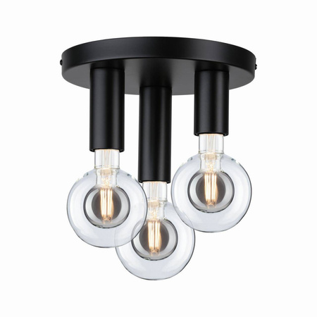 Neordic Skogen plafon max. 3x20W E27 Czarny 230V metal (PL79761) - PAULMANN