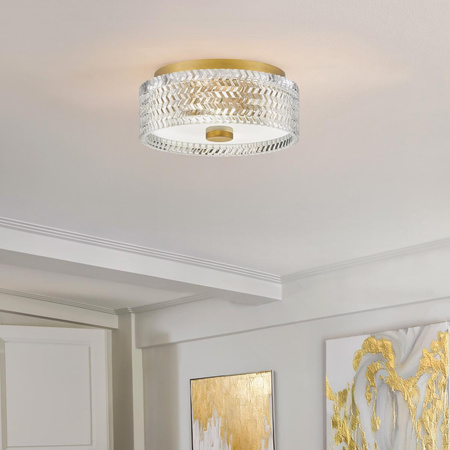 Plafon Elle - 2 źródła światła - Klasyczny mosiądz (HK-ELLE-F-S-HB) - Elstead Lighting