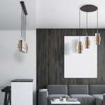 LINE LIGHT 4XE27 GOLD MATT CHROME CLASS (22143 Zambelis) - Zambelis