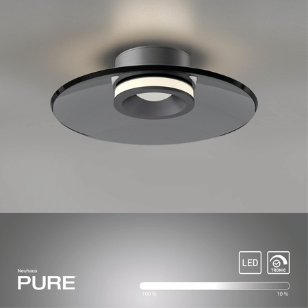 Ściemnialna lampa sufitowa PURE MOON SZARA (6094-15) - Paul Neuhaus