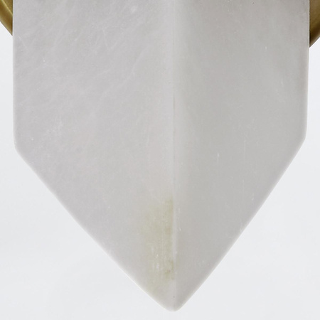 Alabastrowy kinkiet Valencia - 1 źródło światła - Vintage mosiądz (QN-VALENCIA-1WB-VBS-AR) - Quintiesse