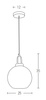 PENDANT LIGHT GLASS 1XE27 MAX 40W (19177 Zambelis) - Zambelis