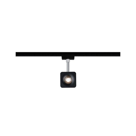 URail System Spot Cube 1x8W Czarny Mat Chrom 230V Metal/Tworzywo sztuczne ściemniany (PL96923) - PAULMANN