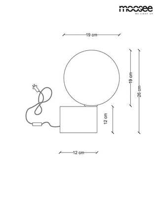 Lampa stołowa PARLA - Złoty podstawa, Biały klosz (MSE010300141) - MOOSEE