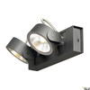 KALU, lampa ścienna i sufitowa, dwupunktowa, LED, 3000K, czarna, 60° (1000129) - SLV