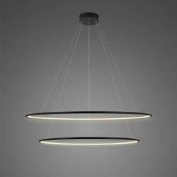 Lampa wisząca Ledowe Okręgi No. 2 Φ100 cm in 3k czarna ściemnialna Altavola Design (LA074/P_100_in_3k_black_dimm) - ALTAVOLA DESIGN