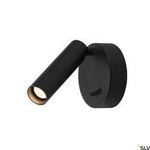 KARPO, lampa ścienna i sufitowa, jednopunktowa, LED, 3000K, okrągła, czarna, z wyłącznikiem, 7,5W (152340) - SLV